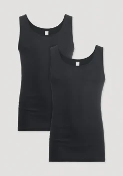 hessnatur Athletic Shirt im 2er-Pack PURE NATURE aus reiner Bio-Baumwolle von|Herren Oberteile|Unterhemden