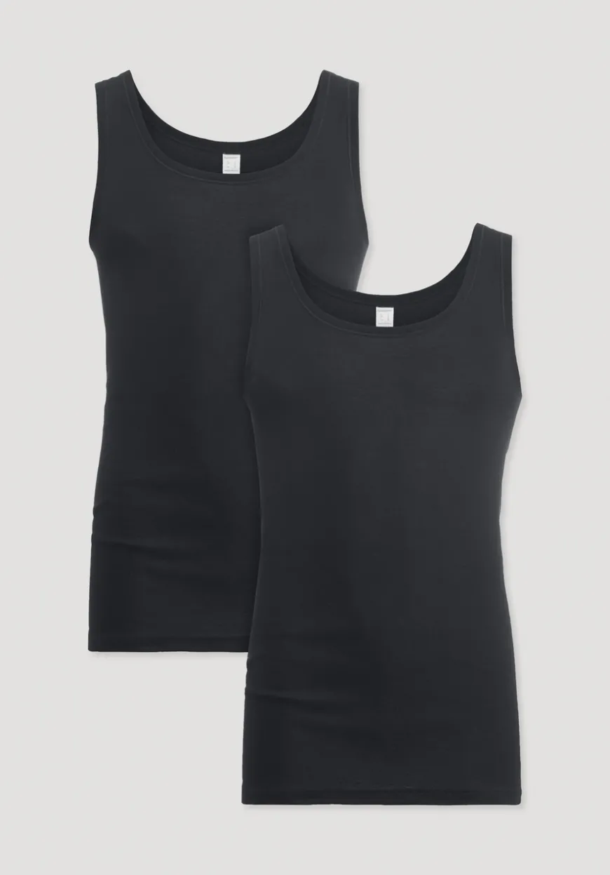 hessnatur Athletic Shirt im 2er-Pack PURE NATURE aus reiner Bio-Baumwolle von|Herren Oberteile|Unterhemden