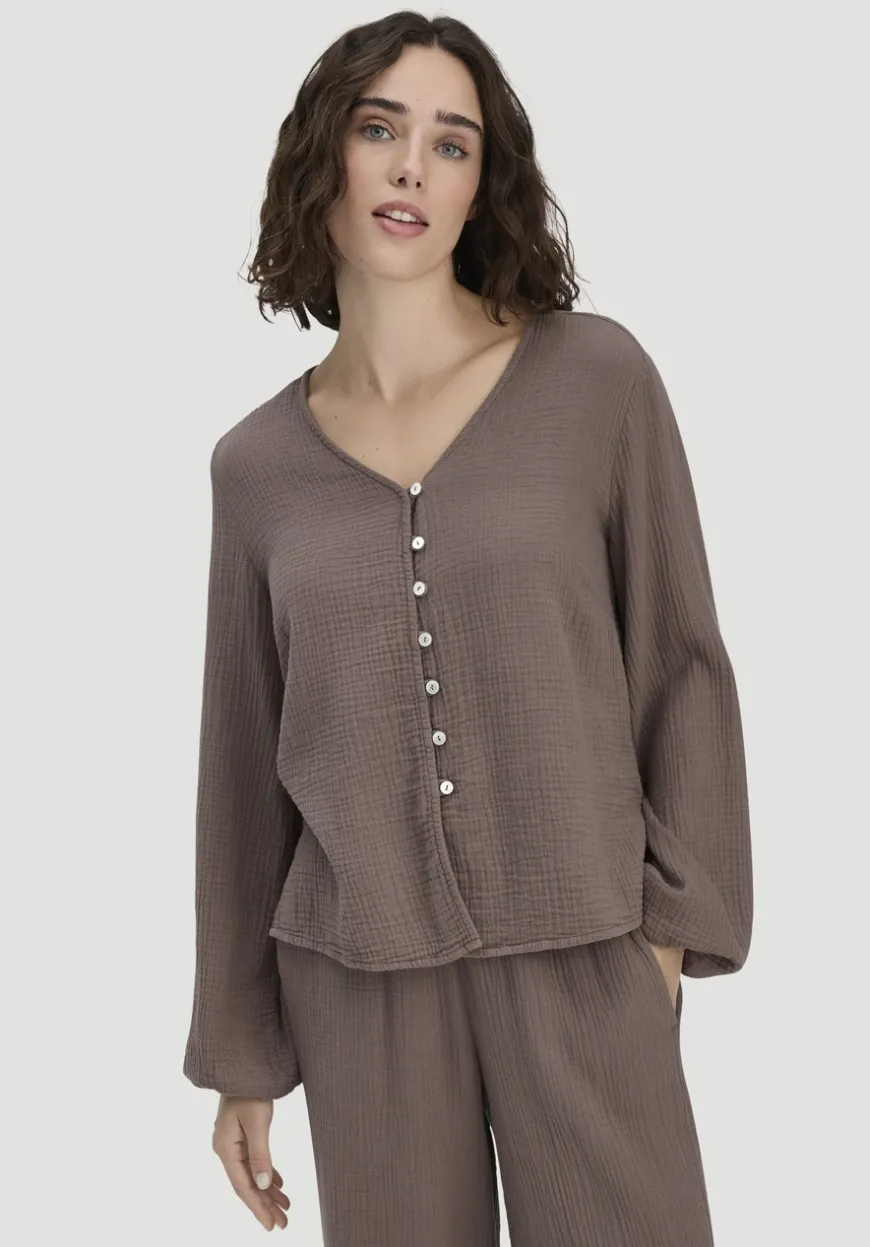 hessnatur Bluse Relaxed aus reiner Bio-Baumwolle von|Damen Blusen