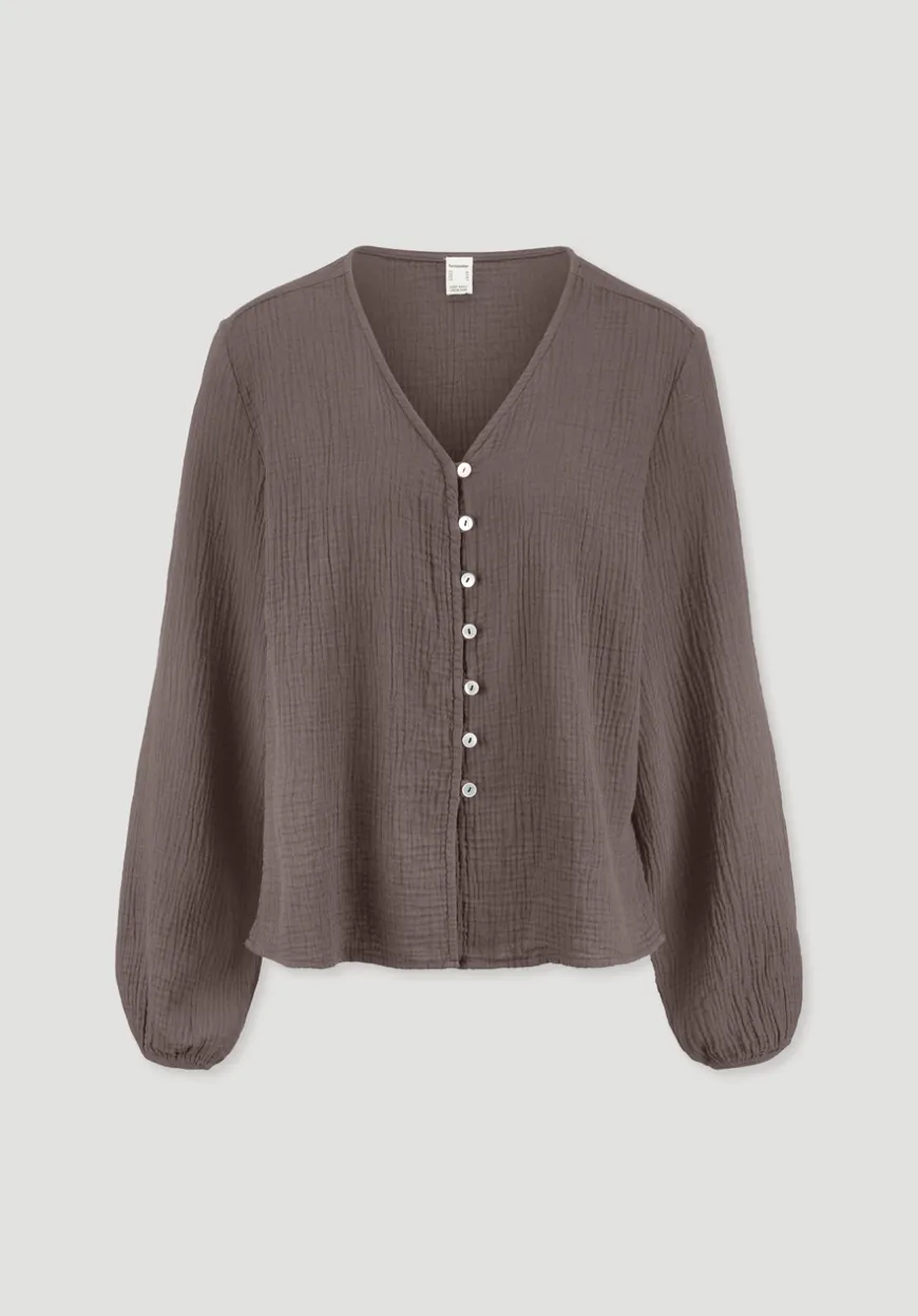 hessnatur Bluse Relaxed aus reiner Bio-Baumwolle von|Damen Blusen