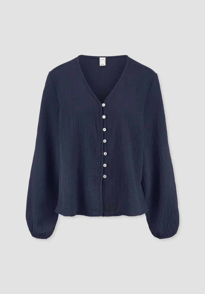 hessnatur Bluse Relaxed aus reiner Bio-Baumwolle von|Damen Blusen