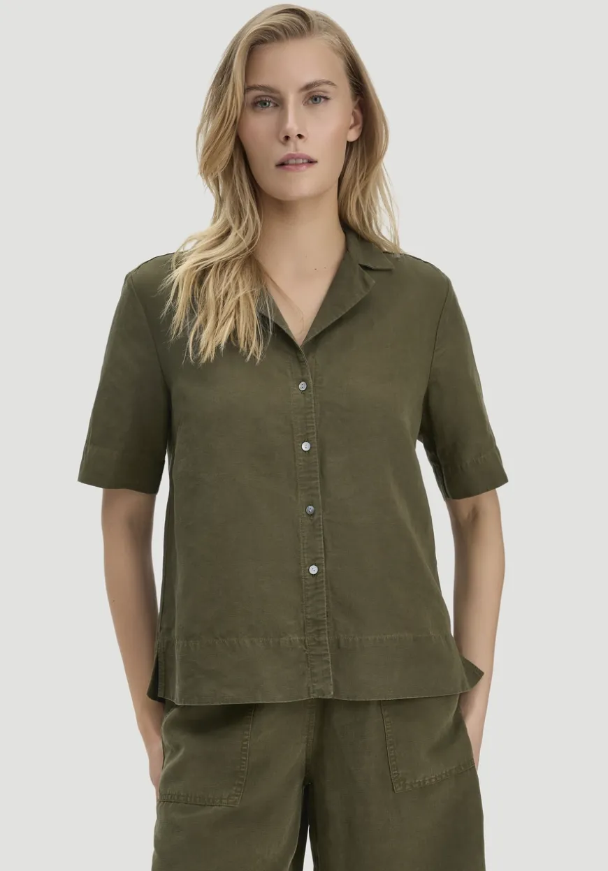 hessnatur Bluse Relaxed aus TENCEL™ Lyocell mit Leinen von|Damen Blusen