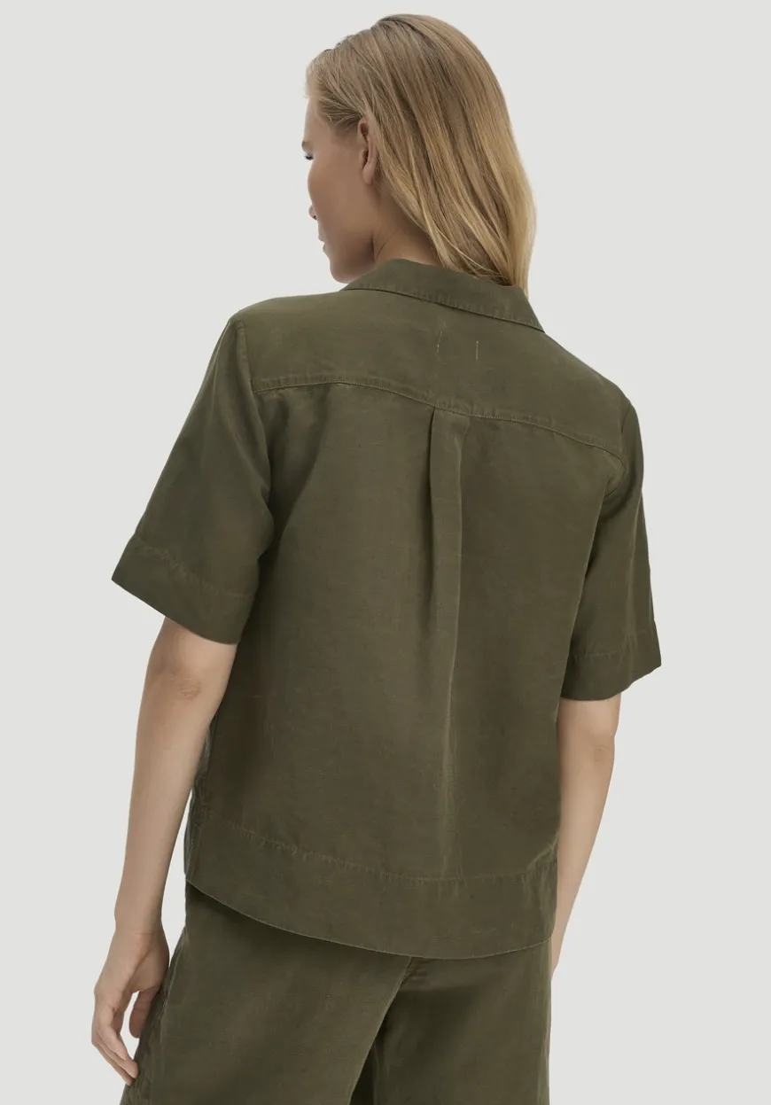 hessnatur Bluse Relaxed aus TENCEL™ Lyocell mit Leinen von|Damen Blusen