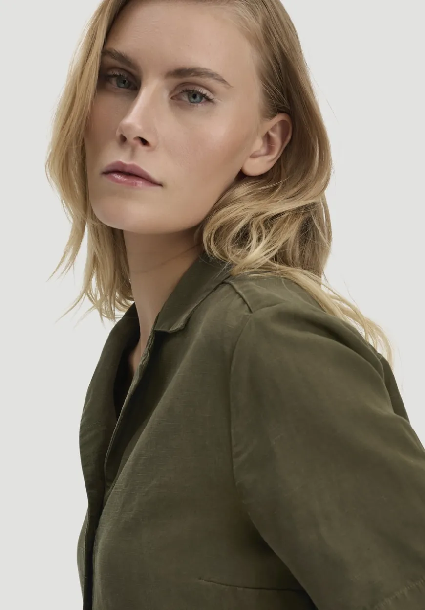 hessnatur Bluse Relaxed aus TENCEL™ Lyocell mit Leinen von|Damen Blusen