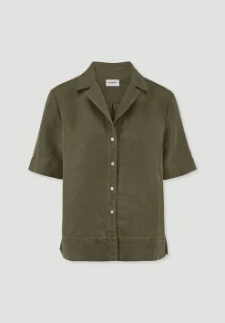 hessnatur Bluse Relaxed aus TENCEL™ Lyocell mit Leinen von|Damen Blusen