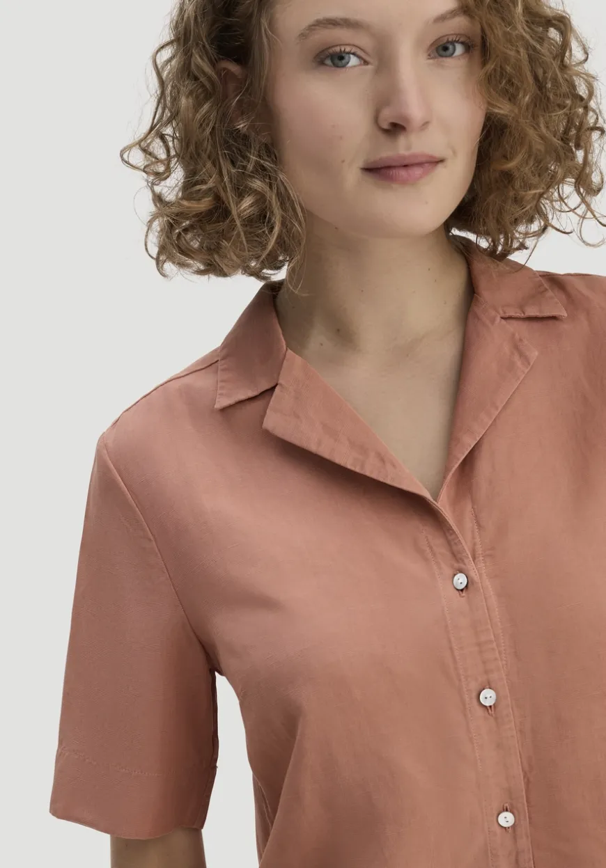 hessnatur Bluse Relaxed aus TENCEL™ Lyocell mit Leinen von|Damen Blusen
