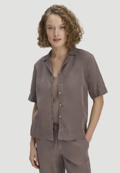 hessnatur Bluse Relaxed aus TENCEL™ Lyocell mit Leinen von|Damen Blusen