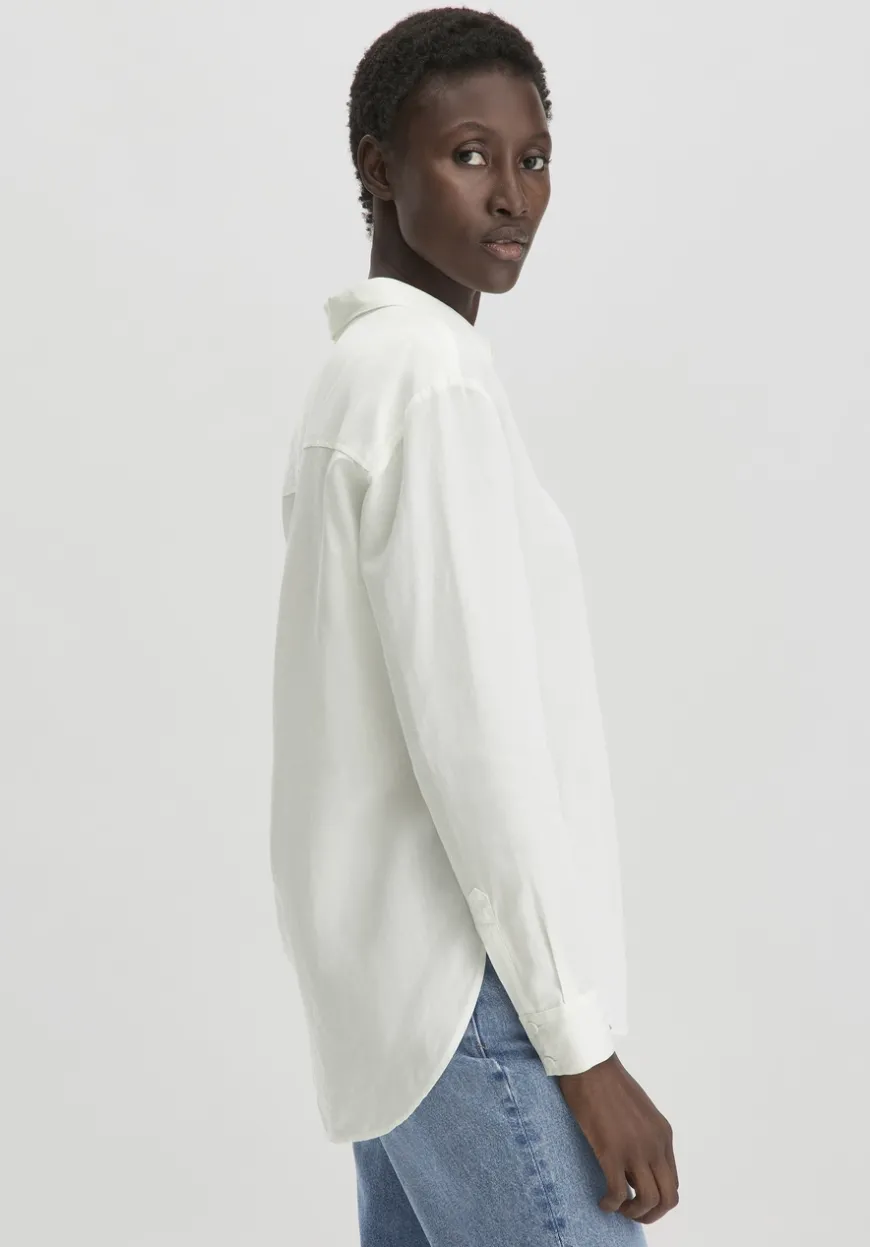 hessnatur Bluse Relaxed aus weichem TENCEL™ Lyocell mit Leinen von|Damen Blusen