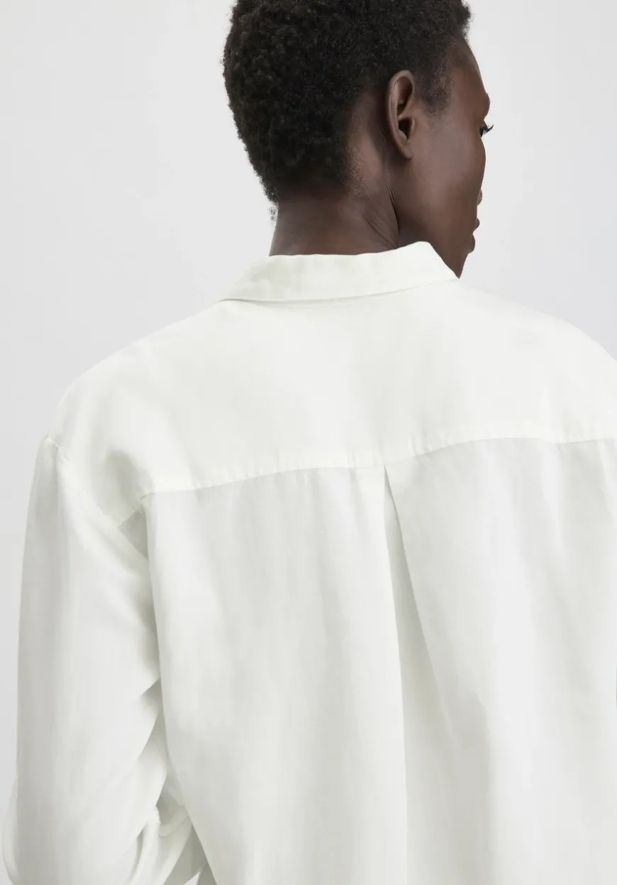 hessnatur Bluse Relaxed aus weichem TENCEL™ Lyocell mit Leinen von|Damen Blusen