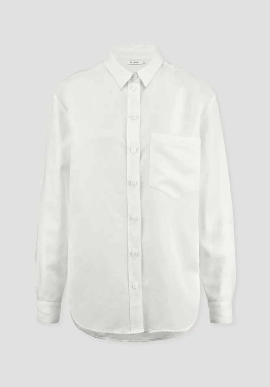 hessnatur Bluse Relaxed aus weichem TENCEL™ Lyocell mit Leinen von|Damen Blusen
