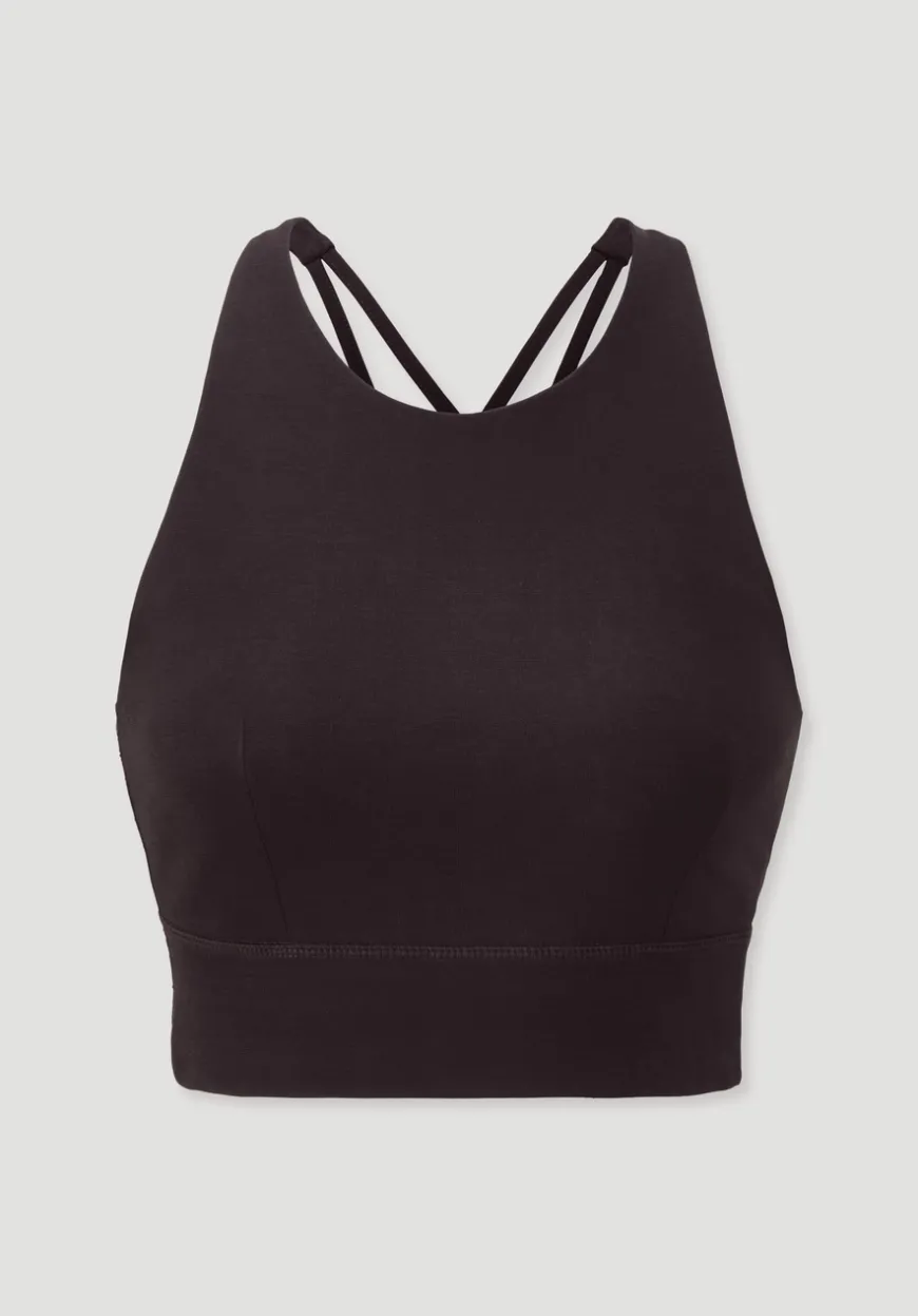 hessnatur Bustier Highneck ACTIVE LIGHT aus Bio-Baumwolle von|Damen Shirts & Tops|Yoga & Activewear