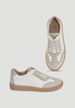 hessnatur Court Sneaker aus chromfrei gegerbtem Leder von|Damen Schuhe