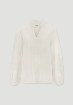 hessnatur Embroidery Bluse Relaxed aus Bio-Baumwolle mit Leinen von|Damen Blusen
