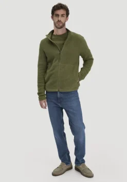 hessnatur Fleece Jacke Slim aus reiner Bio-Baumwolle von|Herren Jacken & Mäntel|Fleece