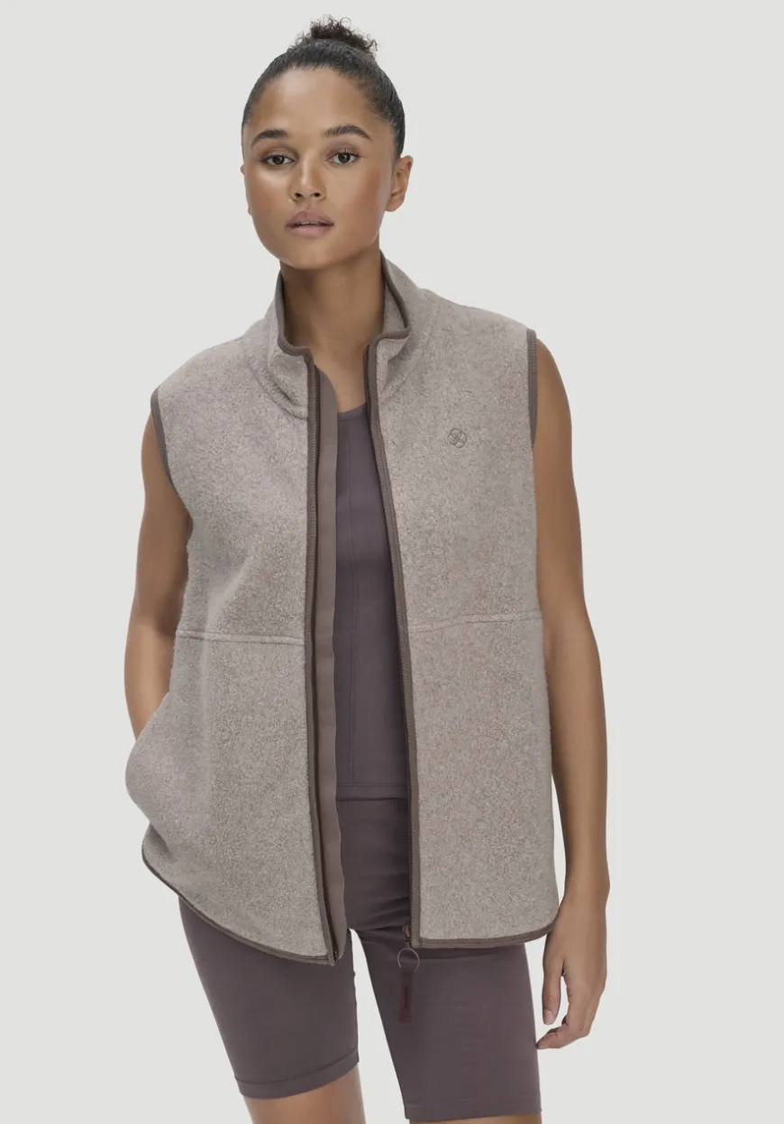 hessnatur Fleece Weste Regular ACTIVE LIGHT aus reiner Bio-Baumwolle von|Damen Jacken & Mäntel|Fleece