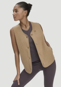 hessnatur Fleece Weste Relaxed ACTIVE LIGHT aus reiner Bio-Baumwolle von|Damen Jacken & Mäntel|Fleece