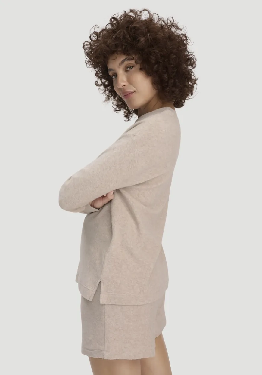 hessnatur Frottee Loungeshirt Oversize PURE COTTON aus reiner Bio-Baumwolle von|Damen Nachtwäsche|Nachtwäsche