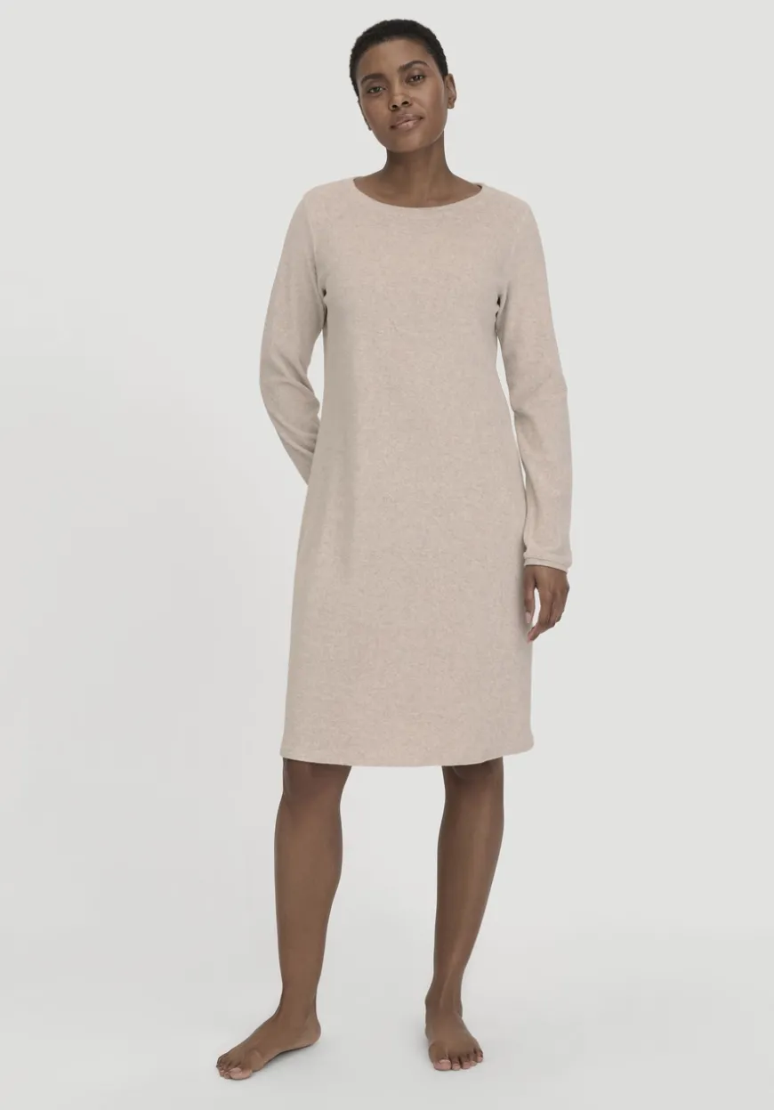 hessnatur Frottee Nachthemd PURE COTTON aus reiner Bio-Baumwolle von|Damen Nachtwäsche|Nachtwäsche