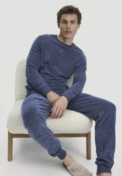 hessnatur Frottee Schlafhose PURE COTTON aus reiner Bio-Baumwolle von|Herren Nachtwäsche|Nachtwäsche