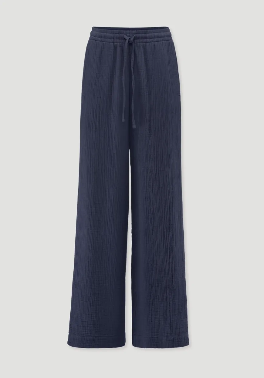 hessnatur Gewebe Hose Wide Leg aus reiner Bio-Baumwolle von|Damen Hosen & Shorts