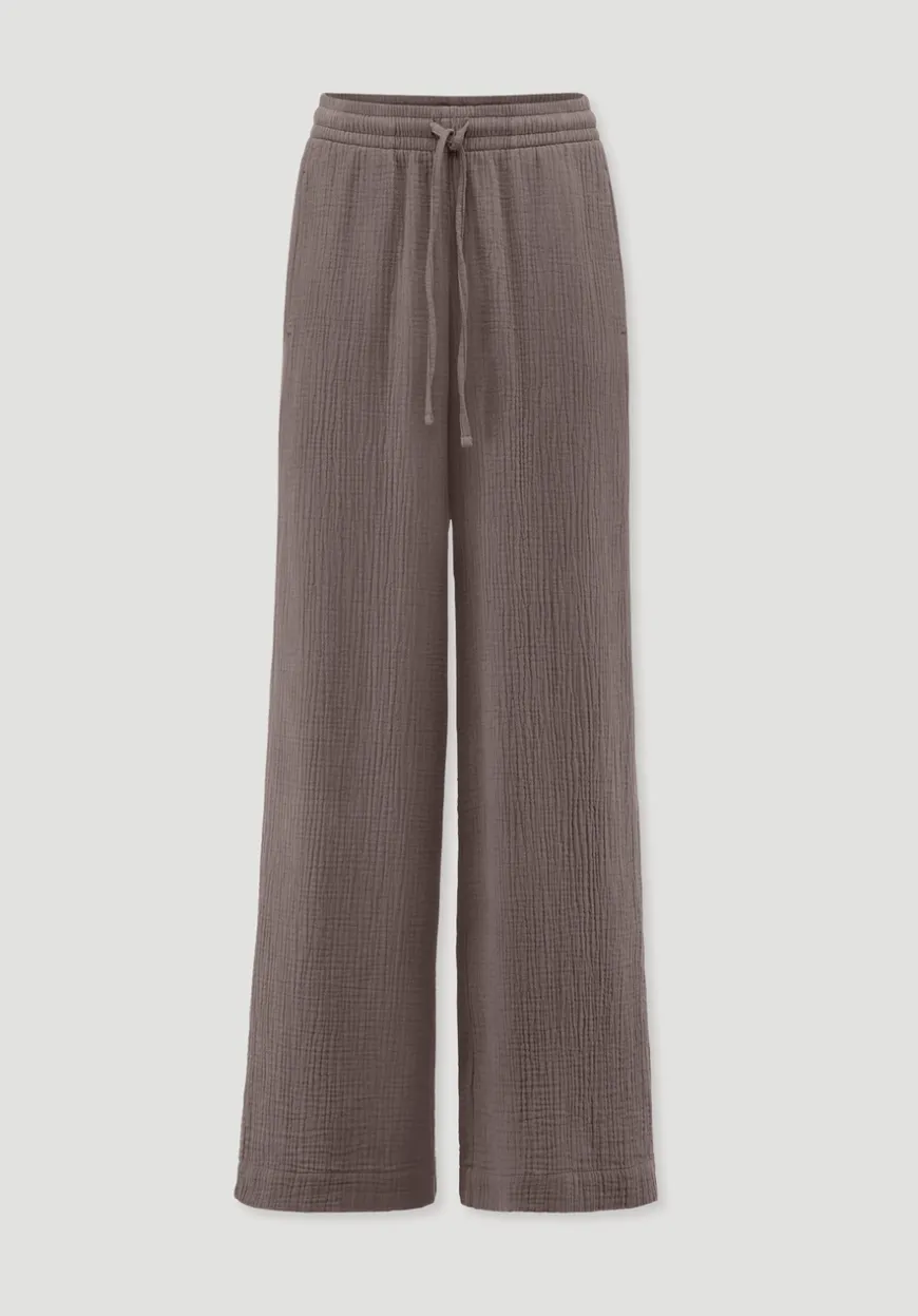 hessnatur Gewebe Hose Wide Leg aus reiner Bio-Baumwolle von|Damen Hosen & Shorts