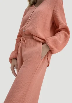 hessnatur Gewebe Hose Wide Leg aus reiner Bio-Baumwolle von|Damen Hosen & Shorts