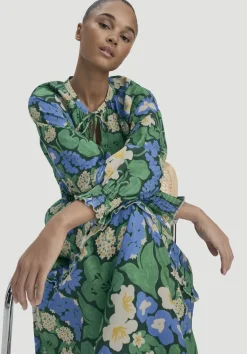 hessnatur Gewebe Kleid Midi LIV LEE aus reiner Bio-Baumwolle von|Damen Kleider & Röcke
