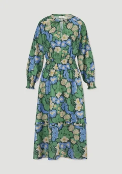 hessnatur Gewebe Kleid Midi LIV LEE aus reiner Bio-Baumwolle von|Damen Kleider & Röcke