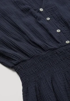 hessnatur Gewebe Kleid mit Taillierung Midi aus reiner Bio-Baumwolle von|Damen Kleider & Röcke