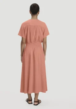hessnatur Gewebe Kleid mit Taillierung Midi aus reiner Bio-Baumwolle von|Damen Kleider & Röcke
