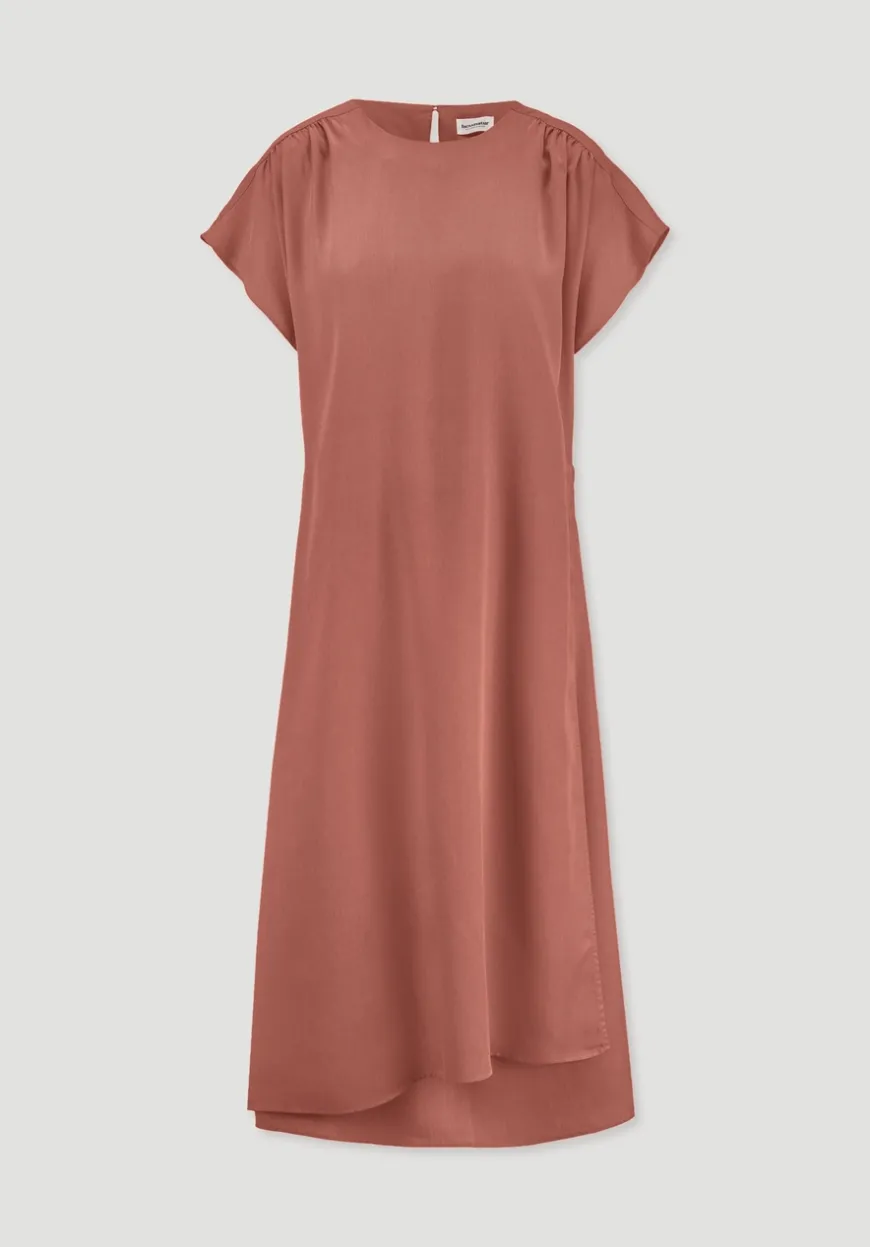hessnatur Gewebe Kleid mit Wickeloptik Midi aus reinem TENCEL™ Lyocell von|Damen Kleider & Röcke