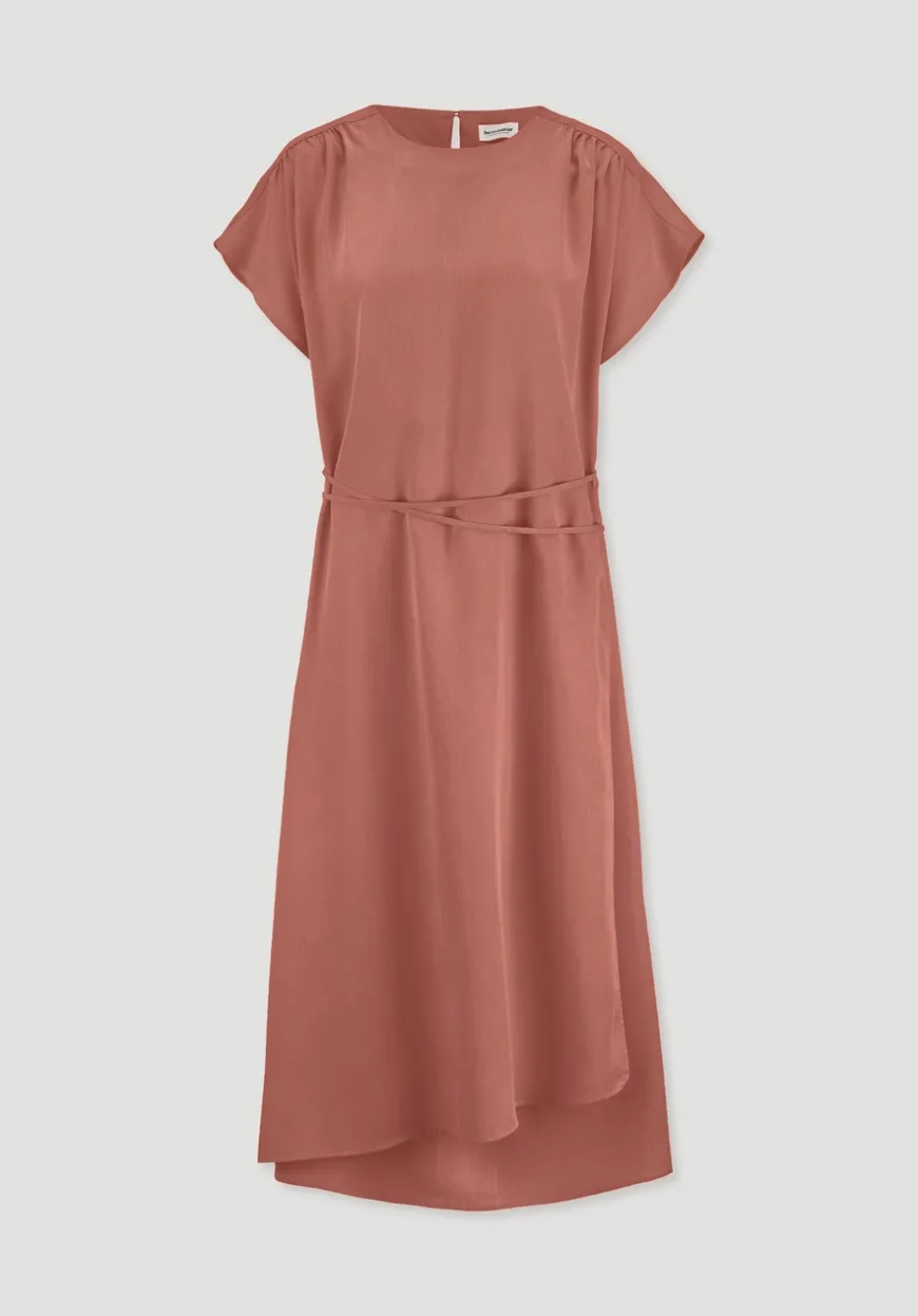 hessnatur Gewebe Kleid mit Wickeloptik Midi aus reinem TENCEL™ Lyocell von|Damen Kleider & Röcke