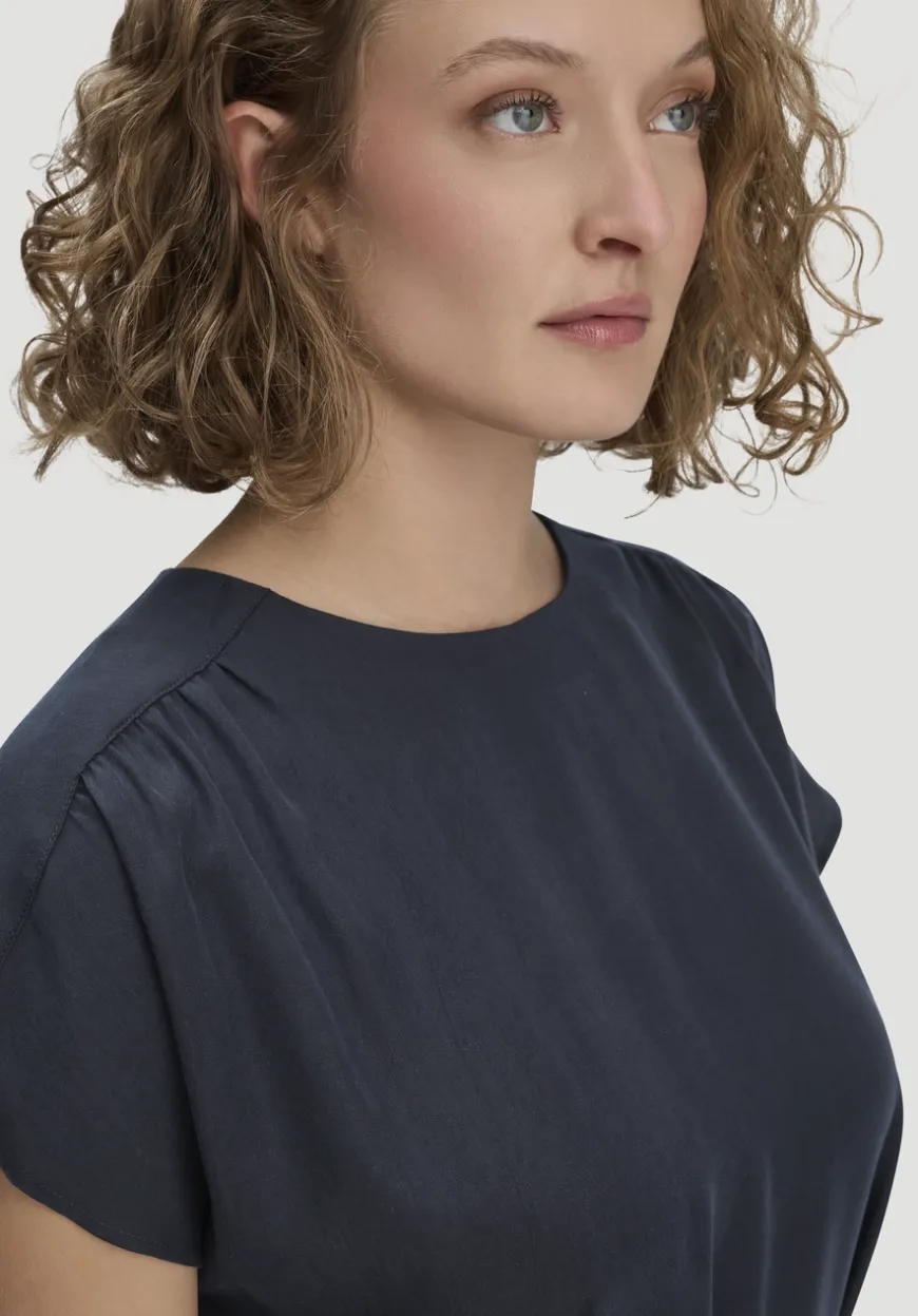 hessnatur Gewebe Kleid mit Wickeloptik Midi aus reinem TENCEL™ Lyocell von|Damen Kleider & Röcke