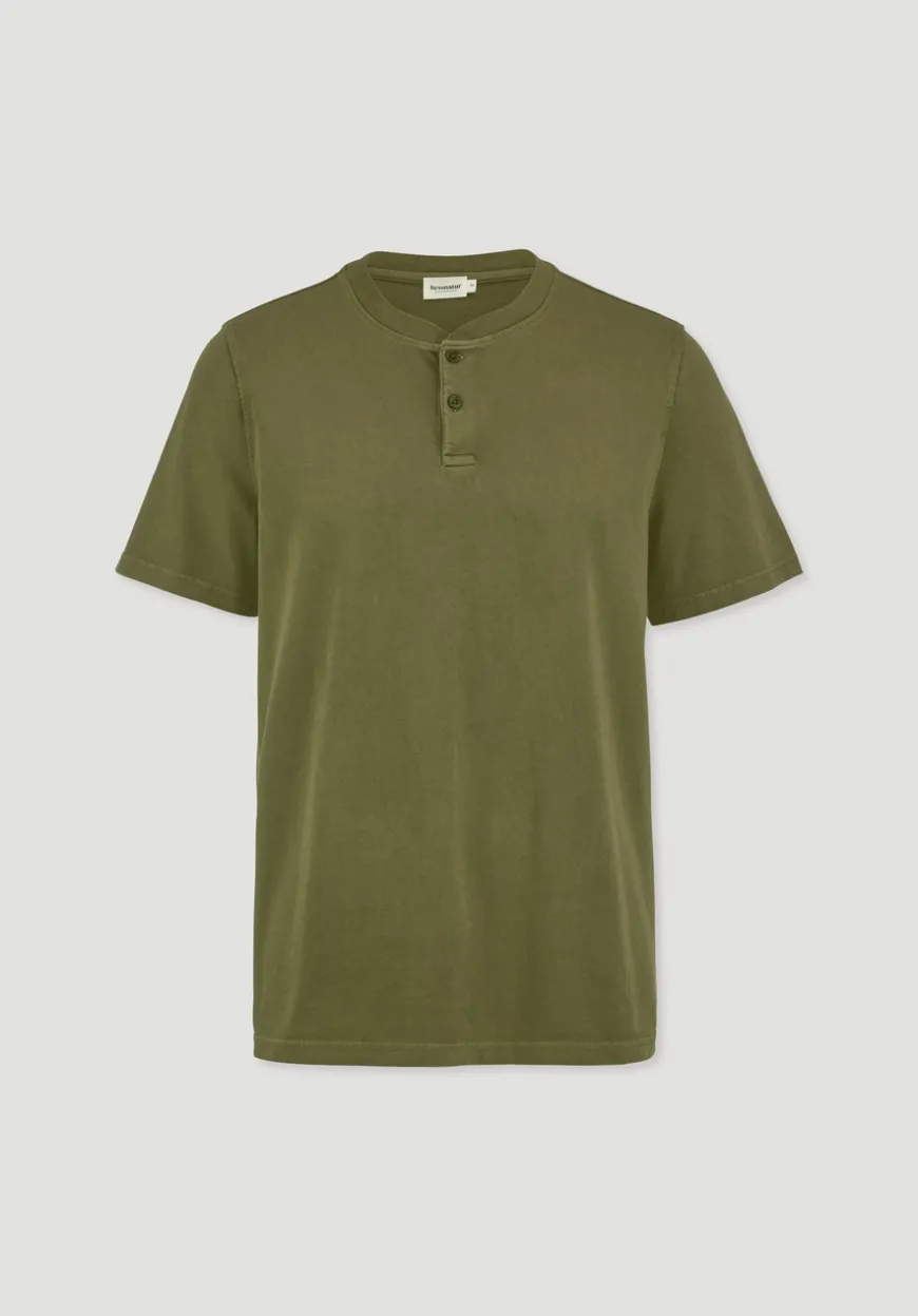 hessnatur Heavy Jersey Henley Shirt Relaxed aus reiner Bio-Baumwolle von|Herren T-Shirts|T-Shirts