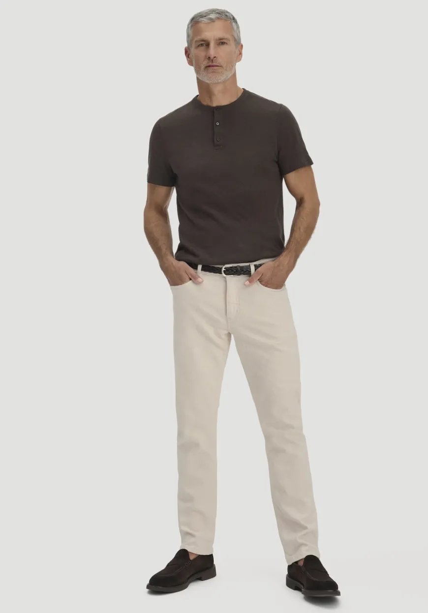 hessnatur Henley T-Shirt Regular aus Leinen und Bio-Baumwolle von|Herren T-Shirts