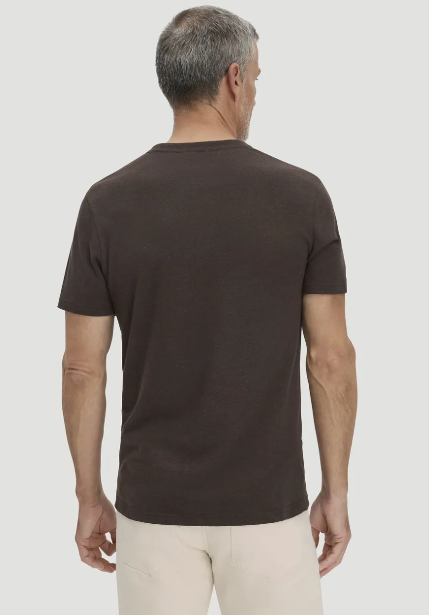 hessnatur Henley T-Shirt Regular aus Leinen und Bio-Baumwolle von|Herren T-Shirts