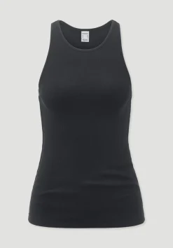 hessnatur High-Neck Ribtop SOFT RIB aus Bio-Baumwolle von|Damen Nachtwäsche|Nachtwäsche