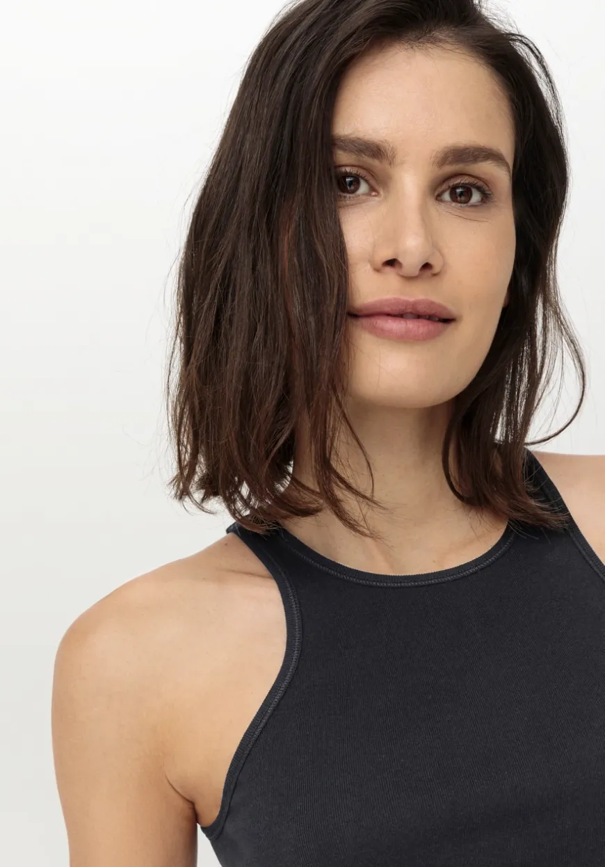 hessnatur High-Neck Tanktop im 2er-Pack PURE COTTON aus reiner Bio-Baumwolle von|Damen Unterhemden|Unterhemden