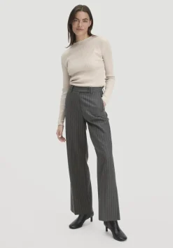 hessnatur Hose Nadelstreifen Relaxed aus reiner Bio-Schurwolle von|Damen Hosen & Shorts