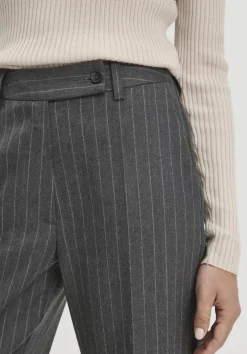 hessnatur Hose Nadelstreifen Relaxed aus reiner Bio-Schurwolle von|Damen Hosen & Shorts