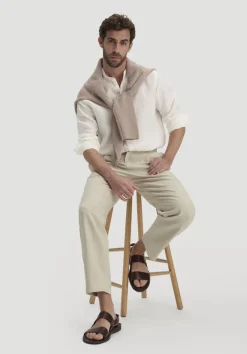 hessnatur Hose RON Relaxed aus Bio-Baumwolle mit Leinen von|Herren Hosen