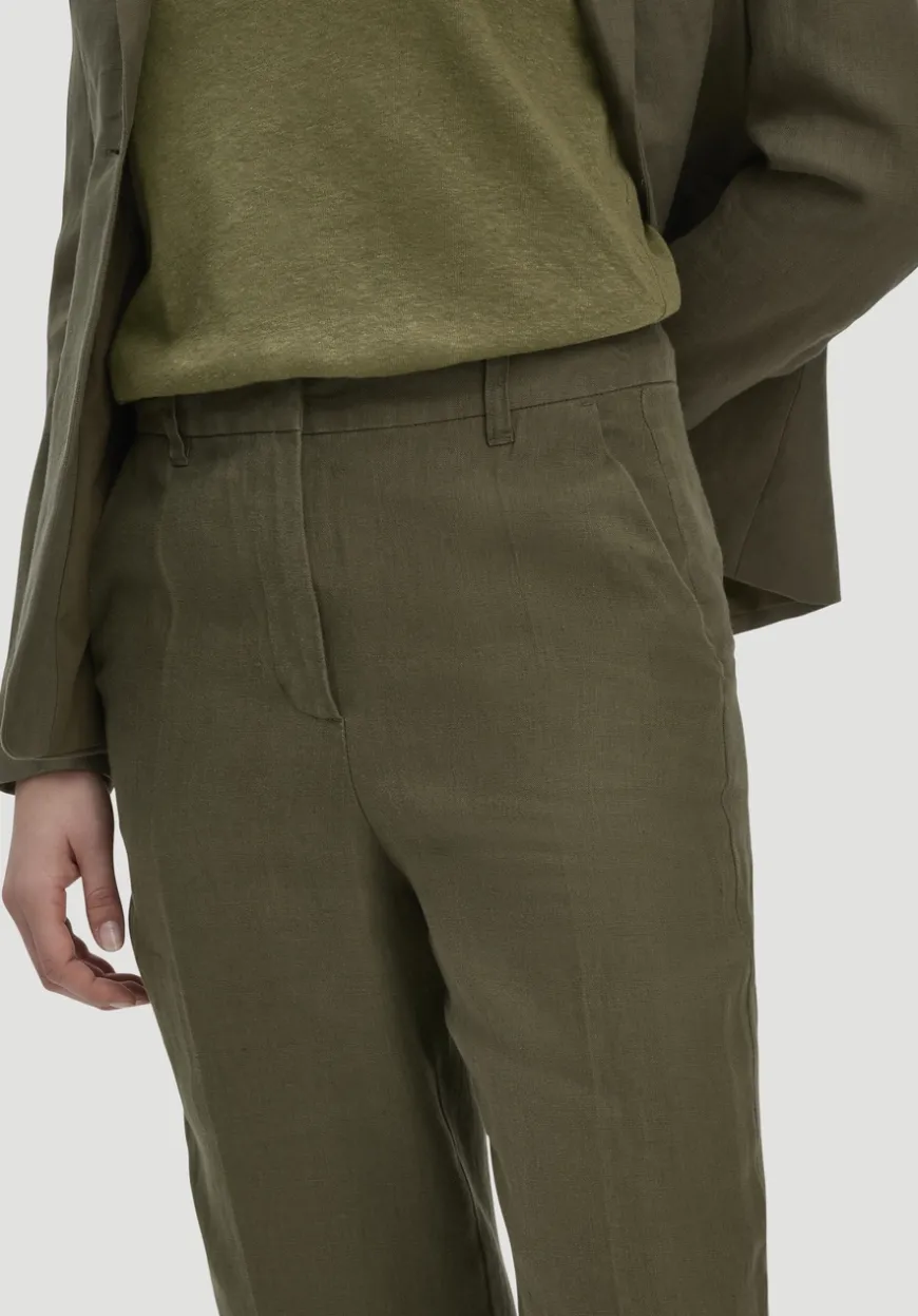 hessnatur Hose Straight Leg aus reinem Leinen von|Damen Hosen & Shorts
