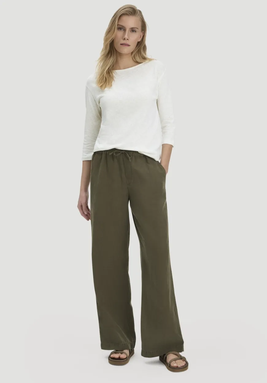 hessnatur Hose Wide Leg aus TENCEL™ Lyocell mit Leinen von|Damen Hosen & Shorts|Hosen