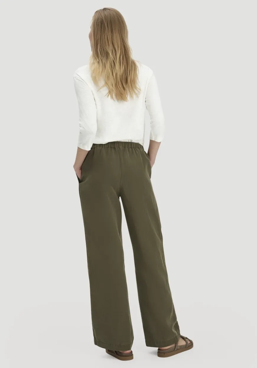 hessnatur Hose Wide Leg aus TENCEL™ Lyocell mit Leinen von|Damen Hosen & Shorts|Hosen