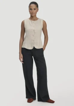 hessnatur Hose Wide Leg aus TENCEL™ Lyocell mit Leinen von|Damen Hosen & Shorts|Hosen