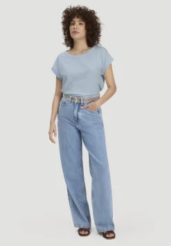 hessnatur Jeans ALVA Wide Leg Embroidery aus Bio-Baumwolle mit TENCEL™ Lyocell von|Damen Jeans