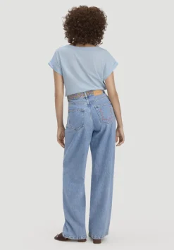 hessnatur Jeans ALVA Wide Leg Embroidery aus Bio-Baumwolle mit TENCEL™ Lyocell von|Damen Jeans