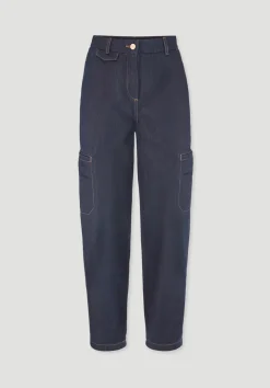 hessnatur Jeans Cargo Barrel Leg aus reinem Bio-Denim von|Damen Jeans