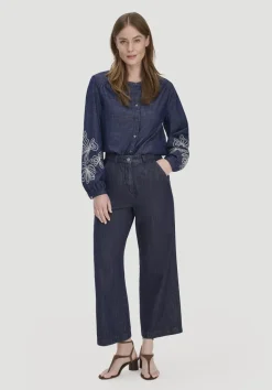 hessnatur Jeans ENNELIE Culotte Wide Leg aus Bio-Denim mit Kapok von|Damen Jeans