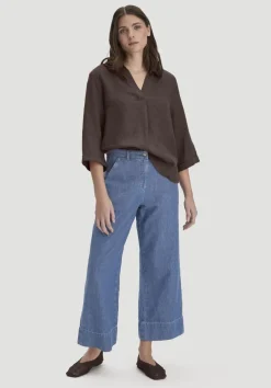 hessnatur Jeans ENNELIE Culotte Wide Leg aus Bio-Baumwolle mit TENCEL™ Lyocell und Leinen von|Damen Jeans